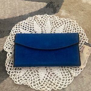 Elegant Blue Velvet Clutch